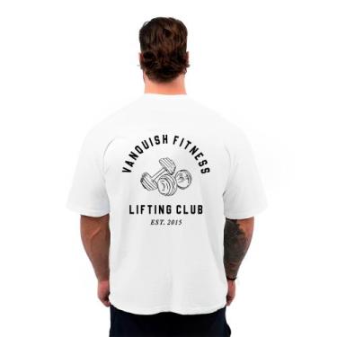 Imagem de Camiseta Oversized Masculina Streetwear Maromba Vanquish, Branco, XG