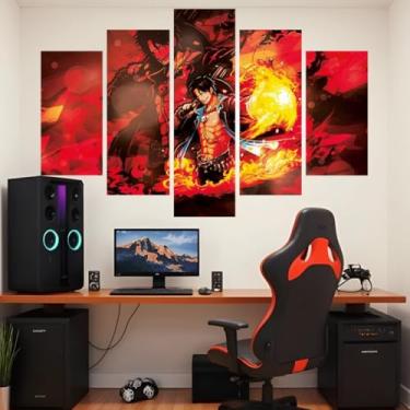 Imagem de Quadro decorativo Mosaico - One Piece - 5 Peças – Chapéu de Palha, Luffy, Zoro, Nami, Chopper - 00 (02)