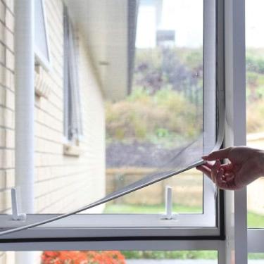 Imagem de Tela magnética para janela autoadesiva mosquito instalação rápida cortina de verão protetor doméstico