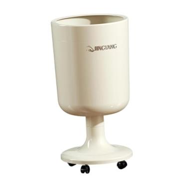 Imagem de Generic Lixeira com Rodas, Prática, e, Ideal para Escritório, Banheiro, Quarto e Casa, Branco