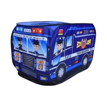 Imagem de Tenda de carro de polícia infantil com teto solar, Game House interior