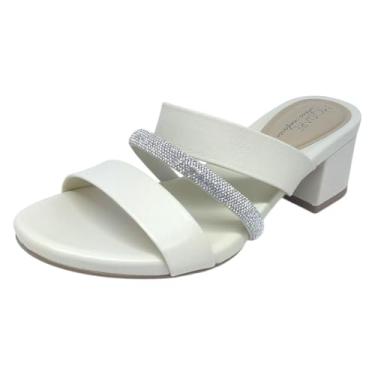 Imagem de Tamanco Feminino Salto Bloco Médio Conforto Strass Modare