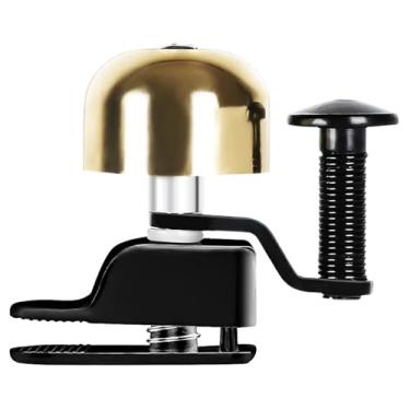 Imagem de Sino de buzina para guidão de bicicleta, chamada de bicicleta, anel de liga, alarme de aviso sonoro para mtb, acessórios de bicicleta de estrada(Gold)