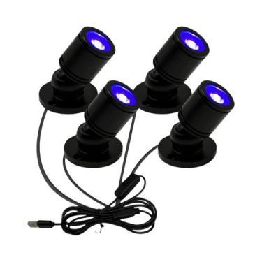 Imagem de Lâmpadas UV Ultravioletas 1W, Holofotes Fluorescentes De Luz Negra Par
