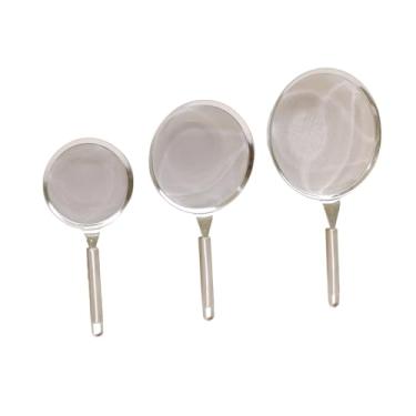 Imagem de Coador de malha fina de aço inoxidável com alça – Escorredor de cozinha durável para macarrão, legumes, arroz e muito mais