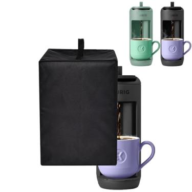 Imagem de Capa protetora para cafeteira Keurig K-Mini Mate de dose única K-Cup Pod Cafeteira protetora pesada compatível com cafeteira Keurig K-Mini Mate de dose única (preta)