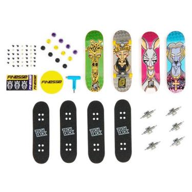 Imagem de Kit 4 Skates De Dedo Tech Deck Ultra Com Acessórios Para Montar Profis