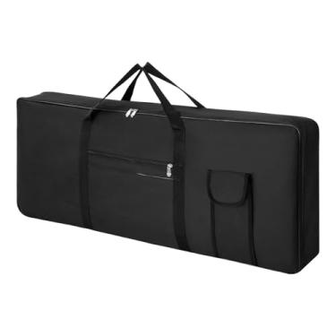 Imagem de MotiveTech Estojo para Teclado de 61 Teclas, Estojo de Armazenamento para Teclado Eletrônico à Prova D'água com Alças, Bolsa para Piano Elétrico, Bolsa para