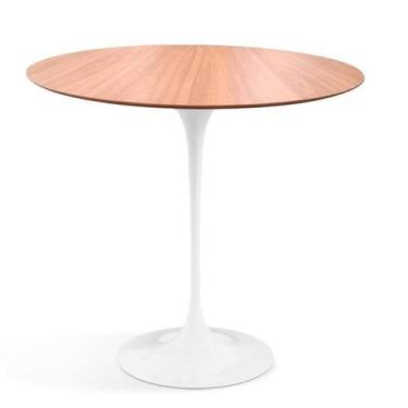 Imagem de Mesa de Apoio Saarinen Altura 60 cm Tampo 60 cm MDF Freijó - Eero Saar