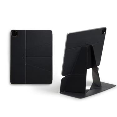 Imagem de MOFT Suporte ajustável para tablet para mesa, capa magnética de couro com vários ângulos de visualização, despertar/hibernar automaticamente, compatível com iPad Pro de 12,9 polegadas 2022/2021/2020