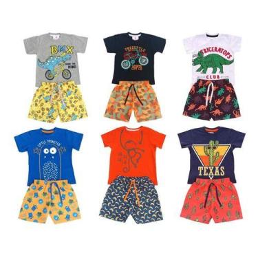 Imagem de Kit Lote 12 Peças Roupa Infantil Menino Atacado Barato Verão - Kitilic