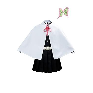 Imagem de Kanao Tsuyuri Fantasia Cosplay Manto Roupa de Halloween Uniforme Roupão Vestido Capa para Crianças Meninas