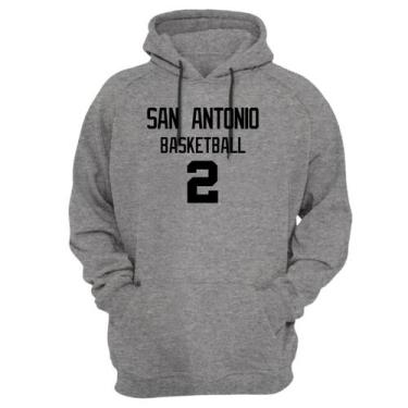 Imagem de Blusa Moletom Capuz Basquete San Antonio Basketball número 2 - Loja Cl