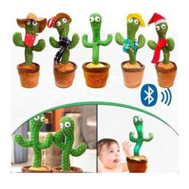 Imagem de Cacto Dançante Brinquedo Pelúcia Falante Música Repete