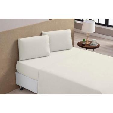 Imagem de Jogo De Lençol Queen 4 Peças Super Luxo Percal 100% Algodão - Jire Bor