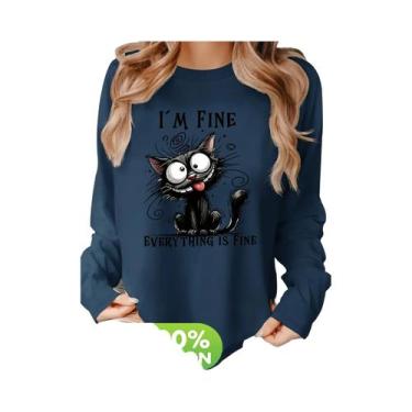 Imagem de Camiseta Feminina Solta E Confortável De Algodão Com Estampa Gráfica D