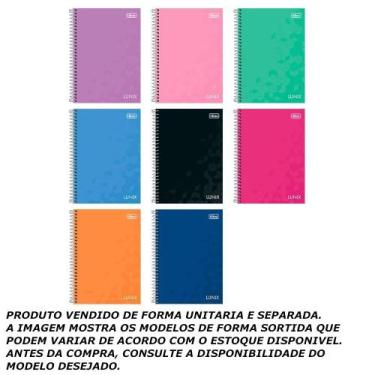 Imagem de Caderno espiral capa dura 256f 16 materias lunix - tilibra