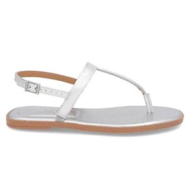 Imagem de Sandália Rasteira Usaflex Couro Metalizado AK3101-Feminino