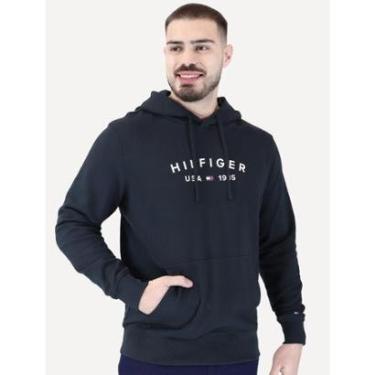 Imagem de Moletom Tommy Hilfiger Masculino Fathers Day Hoodie Azul Marinho-Masculino