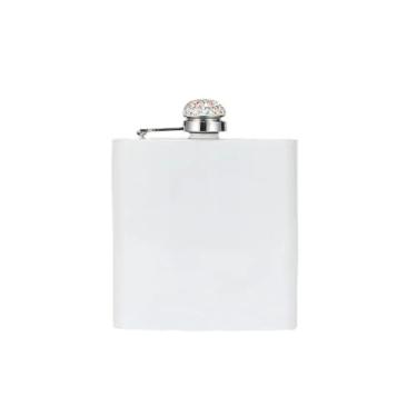 Imagem de Conjunto de cantil portátil de 170 g para uísque e vodka para vinho ao ar livre (branco, médio)