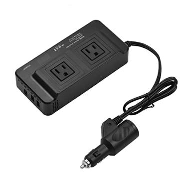Imagem de Inversor de Energia Portátil 200W 12V para Carro AC Conversor Transformador com Duas Tomadas Portas USB RV