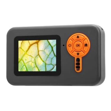 Imagem de EBTOOLS Microscópio de Câmera 1000X, Portátil Portátil de Alta Definição Com Função de Vídeo Fotográfico de Tela de 2 Polegadas, para Crianças, Estudantes, Educação Científica (GRAY)