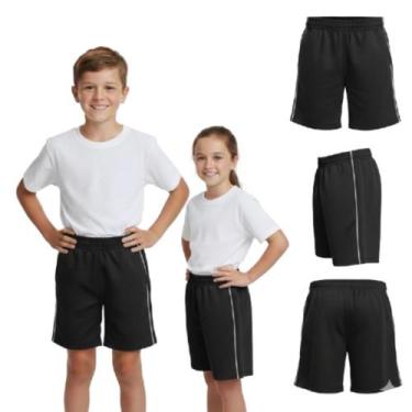 Imagem de Kit 3 Shorts Escolar Infantil 1 ao 8 Volta às Aulas Uniforme Escolar -