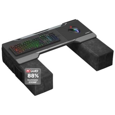 Imagem de Mesa de Colo Ergonômica Couchmaster CYCON³, Barra HORIZONLIGHT, Grande, Estável, Hub USB, para Jogos, Sofá, Cama, para Teclado, Mouse, Notebook, Computador, PS4/5, Xbox