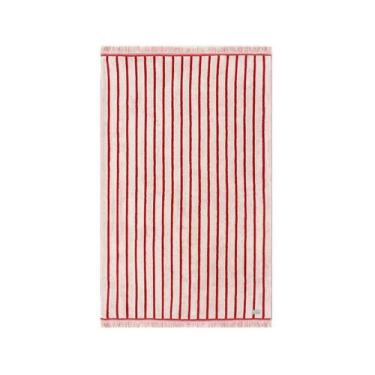 Imagem de Toalha de Praia com Franja Riviera Vermelho e Off-White - Westwing by 
