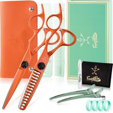 Imagem de Tesoura de corte de cabelo profissional de alta qualidade, extremamente afiada, tesoura de cabeleireiro para cabelo de 15 cm, feita de liga de aço inoxidável para salão de cabeleireiro e uso doméstico