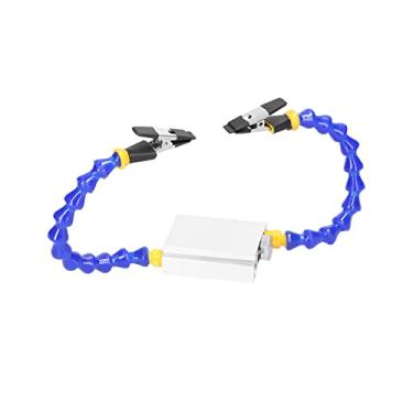 Imagem de Abraçadeira de Bancada Liga Alumínio com Braços Flexíveis Ferramenta Terceira Mão para Suporte Ferro Solda Clip Auxiliar Soldagem PCB Reparo Modelos