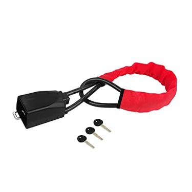 Imagem de Trava de Volante Universal -Dispositivo Cinto Segurança Antifurto com 3 Chaves para Carro SUV Van Caminhonete Caminhão