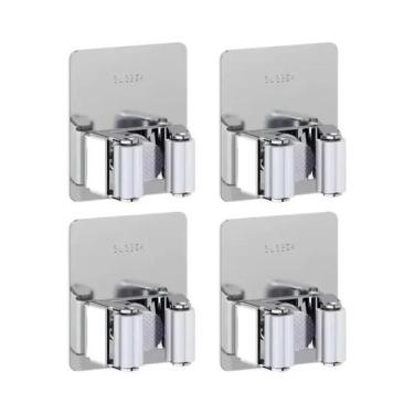 Imagem de Suporte De Parede Em Aço Inoxidável Para Vassouras E Rodos, Organizado