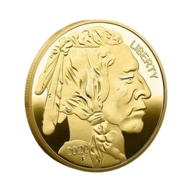 Imagem de Moedas Comemorativas Indianas Banhadas a Ouro 2019-2024, Medalhas Mult