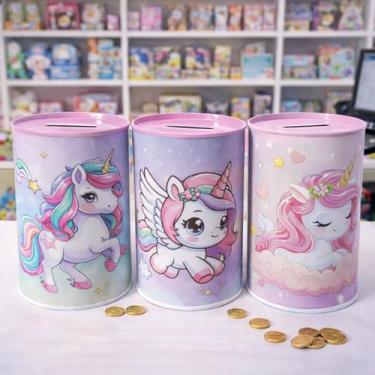 Imagem de Cofre Redondo Infantil - Escolha o Tema  Capivara, Astronauta, Unicórn