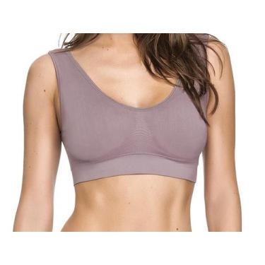 Imagem de Sutiã Top com Bojo Removível Alça Larga sem Costura Dusty Zee Rucci, G