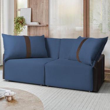 Imagem de Sofá Para Sala Reclinavel Estofado Manhatan 200cm Linho - Star Confort