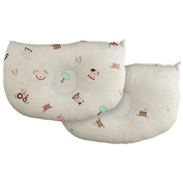 Imagem de Travesseiro Anatômico para Bebê 25 cm x 17cm x 07 cm Bublim, Fazendinh