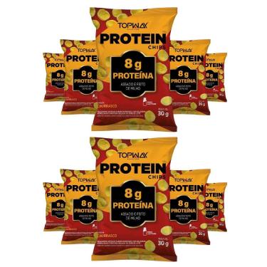Imagem de 10 Salgadinho snack chips com proteína topway 30g-Unissex