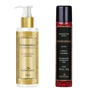 Imagem de Kit Loção Corporal Pele Macia Desodorante Intimo Sensualize - Sofistic