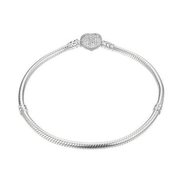 Imagem de Pulseira De Coração Em Prata Esterlina 925 Com Zircônia Para DIY, Comp