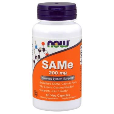 Imagem de Same S-Adenosyl-Methionine 200mg (60vcaps) Now Foods, Suplemento Alime