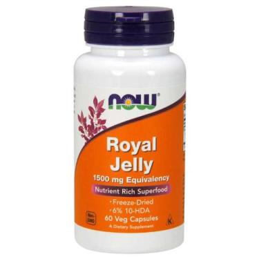 Imagem de Royal Jelly Geléia Real 1500mg (60 VCaps) Now Foods, Suplemento Alimen