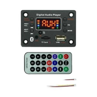 Imagem de Placa Decodificadora De Áudio Bluetooth 5.0 FM USB SD 2 * 40W DC7-25V 