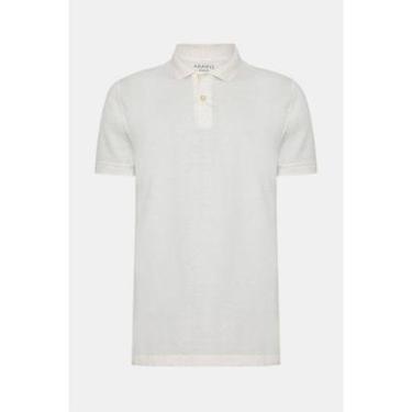 Imagem de Polo Aramis Manga Curta Algodão Com Linho Natural-Masculino