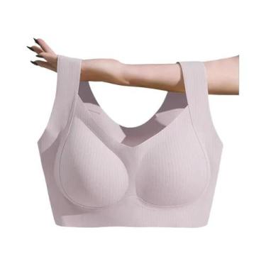 Imagem de Sutiã Esportivo Feminino Confortável De Tamanho Grande, Peça Única, Se