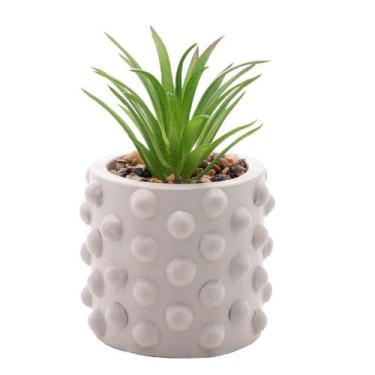 Imagem de Cachepot Wolff Bubbles de Cimento Cinza Claro 7,5cm x 10,5cm