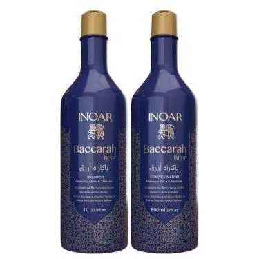 Imagem de Kit Inoar Baccarah Blue Amêndoa Shampoo 1L + Condicionador 800ml