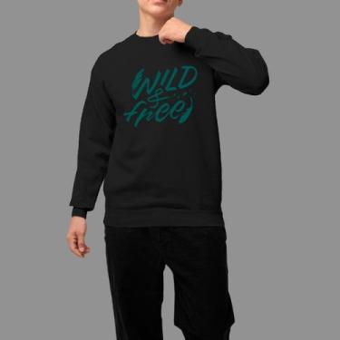 Imagem de Moletom Gola Careca Basico Masculino Casual Moda Country Inverno Blusa