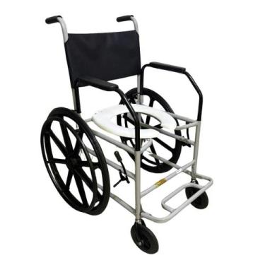 Imagem de Cadeira de Banho e Higiene CDS Rodas Grandes 85kg